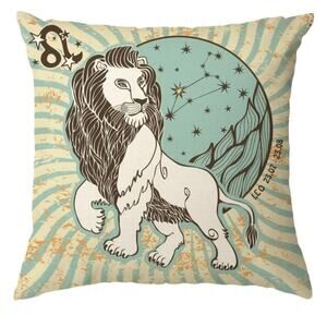 Pillow Case Pillow Cover Zodiac Leo, Pillow Throw